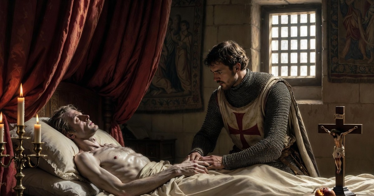 After almost a month of agony, Godfrey of Bouillon dies in Jerusalem on 18 July 1100. His cousin Warner would follow him five days later.