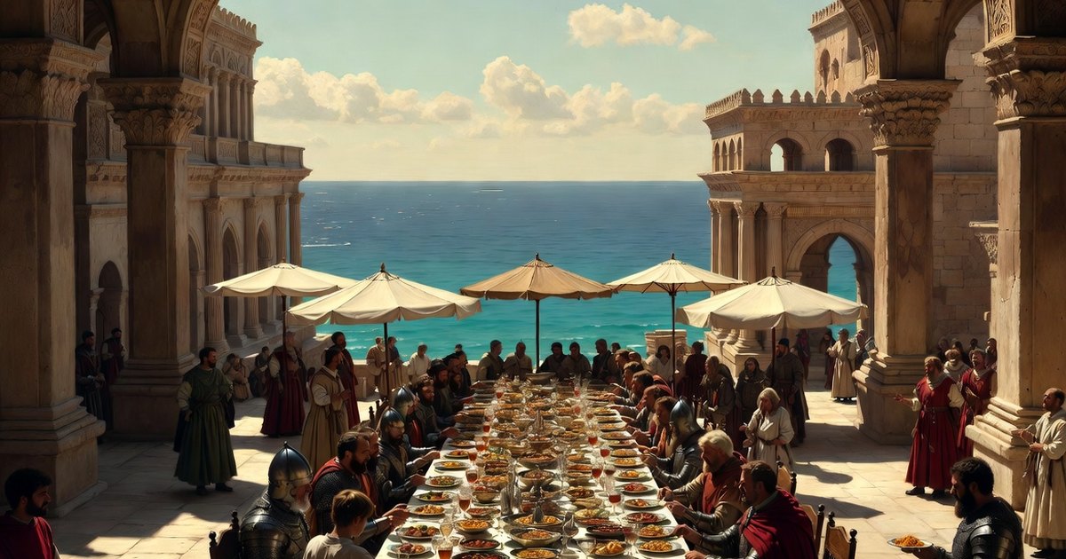 Godfrey of Bouillon's last lunch: a great seaside banquet on the coast of Palestine, summer 1100